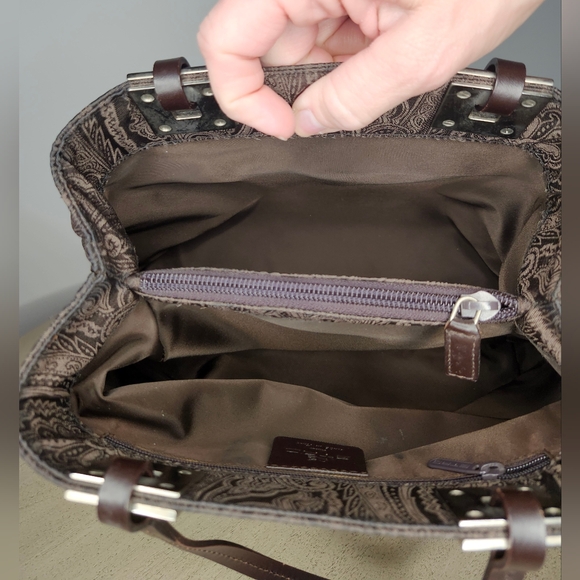 ETRO Chocolate Paisley Bucket Bag - Picture 2 of 4